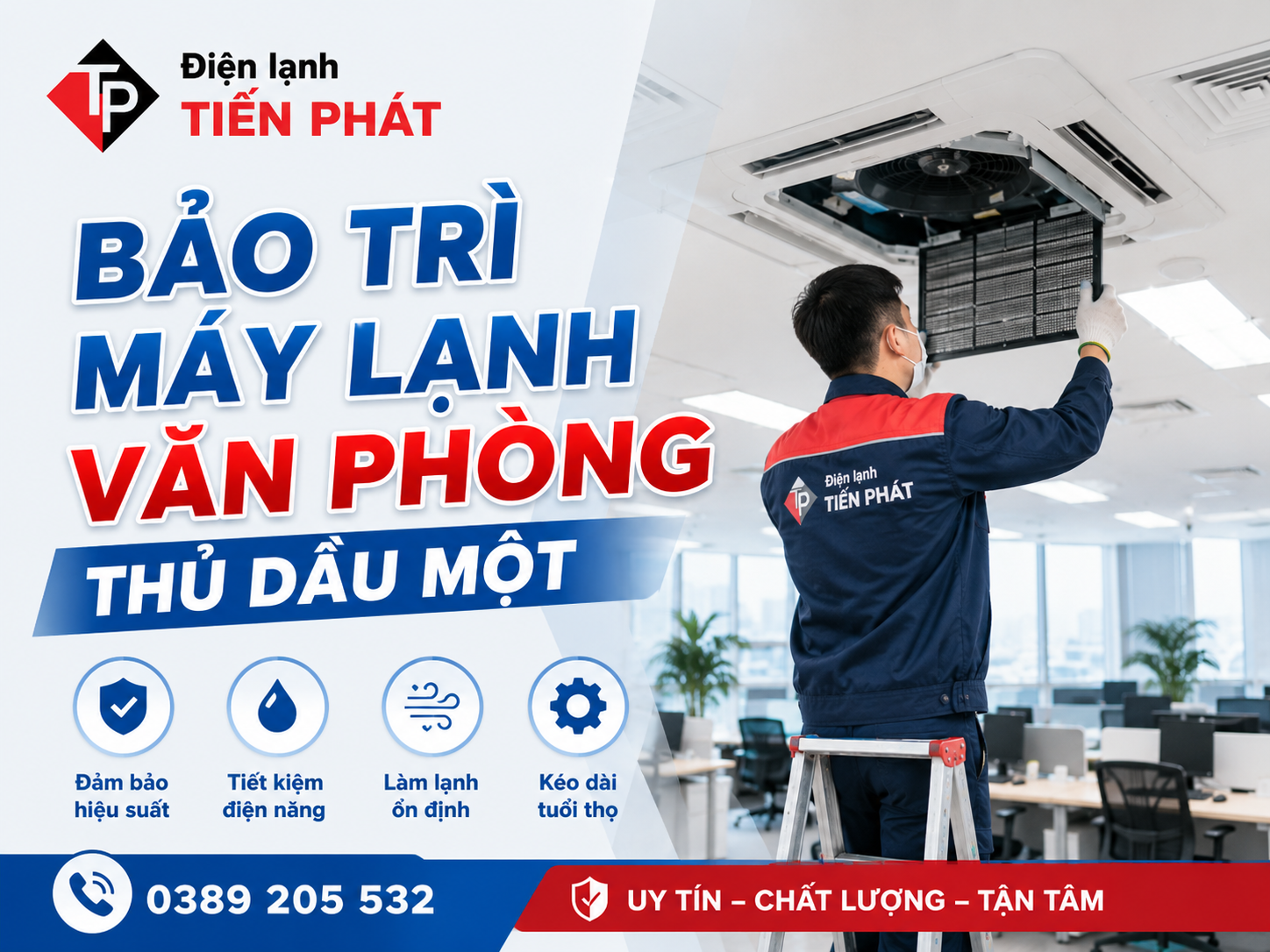 Bảo trì máy lạnh văn phòng Thủ Dầu Một chuyên nghiệp